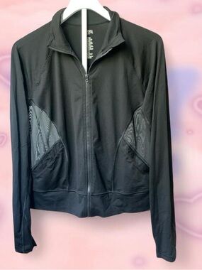 Victoria's Secret Black Full-Zip Athletic Jacket